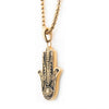 Load image into Gallery viewer, Gold Plated with Hamsa Pendant, with Gold Plated Bold Box Chain