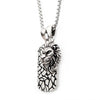 Load image into Gallery viewer, Stainless Steel with 3D Lion Head Dog Tag Pendant, with Antique Silver Plated Chain