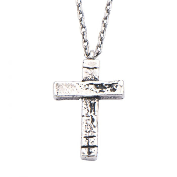 Stainless Steel Antique Cross Pendant with 22 inch Chain