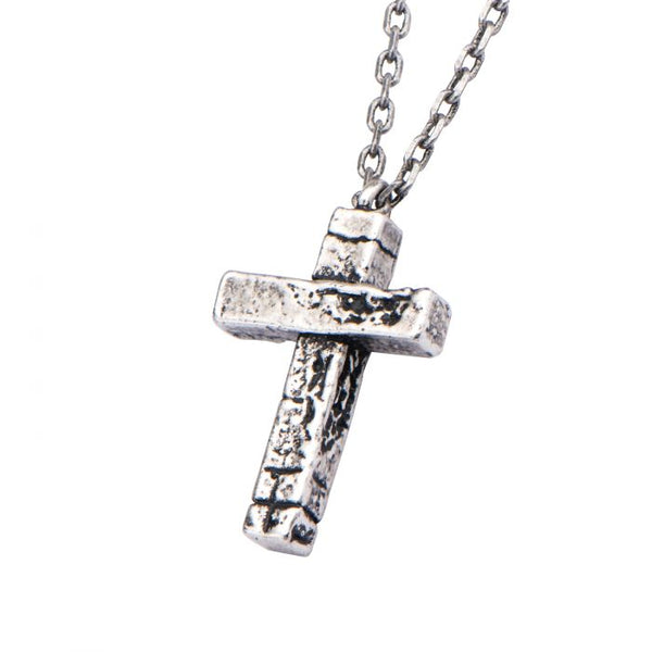 Stainless Steel Antique Cross Pendant with 22 inch Chain