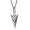 Load image into Gallery viewer, Stainless Steel and Antiqued Finish Arrowhead Pendant with Chain