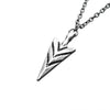 Load image into Gallery viewer, Stainless Steel and Antiqued Finish Arrowhead Pendant with Chain