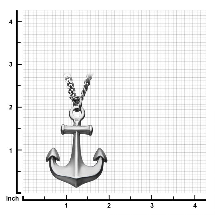 Stainless Steel Antiqued Finish Nautical Anchor Pendant