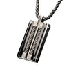 Load image into Gallery viewer, Chunky Cable Polished Dog Tag Pendant