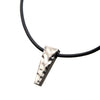 Load image into Gallery viewer, Steel Hammered Pendant with Black Leather Cord Chain