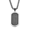 Load image into Gallery viewer, Three Cable Chunky Inlayed Dog Tag Pendant