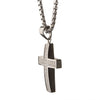 Load image into Gallery viewer, Stainless Steel with 52piece CNC Prong Set Clear CZ Cross Pendant with Chain