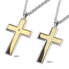 Load image into Gallery viewer, Gold Plated Lord&#39;s Prayer &amp; Spinner Cross Two Tone Pendant with Chain