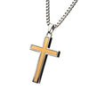 Load image into Gallery viewer, Stainless Steel Two Tone Cross Pendant with Chain