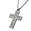 Load image into Gallery viewer, MultiHoles Steel Cross Pendant with Steel Round Wheat Chain