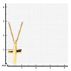 Load image into Gallery viewer, Gold Plated Cross Pendant with Gold Plated Round Wheat Chain