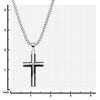 Load image into Gallery viewer, Black Plated &amp; Steel 3D Cross Pendant