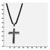 Load image into Gallery viewer, Stainless Steel with 66piece CNC Prong Set Black Genuine Diamond Cross Pendant with Chain