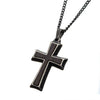 Load image into Gallery viewer, Stainless Steel with Antiqued Finish Cross Pendant with Chain