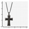 Load image into Gallery viewer, Stainless Steel with Antiqued Finish Cross Pendant with Chain