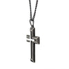 Load image into Gallery viewer, Stainless Steel &amp; Antiqued Finish DoubleLayered Cross Pendant with Chain