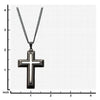 Load image into Gallery viewer, Stainless Steel &amp; Antiqued Finish DoubleLayered Cross Pendant with Chain