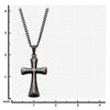 Load image into Gallery viewer, Stainless Steel with Antiqued Finish Plain Cross Pendant with Chain