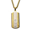 Load image into Gallery viewer, Stainless Steel &amp; Gold Plated with Head Screw Damascus Dog Tag Pendant with Chain