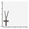 Load image into Gallery viewer, Black plated Stainless Steel Damascus cross with Ebony Wood Inlay