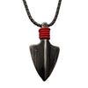 Load image into Gallery viewer, Antiqued Gun Metal Arrowhead Pendant with Chain