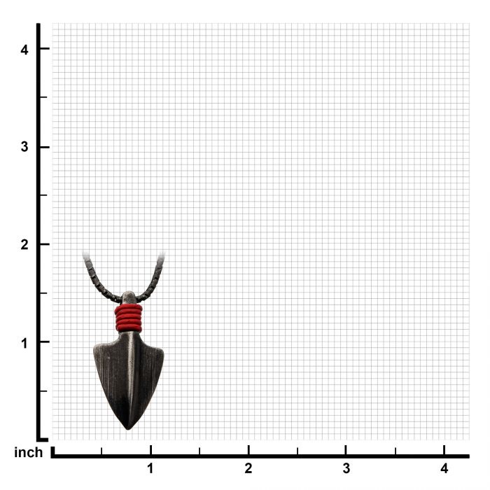 Antiqued Gun Metal Arrowhead Pendant with Chain