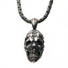 Load image into Gallery viewer, Stainless Steel Antique Silver Skull Head Pendant with Chain