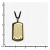 Load image into Gallery viewer, Two Tone w/ Lord&#39;s Prayer &amp; CNC Black CZ Gem Dog Tag Pendant with Chain