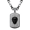 Load image into Gallery viewer, Black Onyx Skull Crystal Dog Tag Pendant Necklace