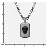 Load image into Gallery viewer, Black Onyx Skull Crystal Dog Tag Pendant Necklace