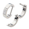 Load image into Gallery viewer, Titanium with Plain Design 3mm Thick Huggie Earrings