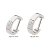 Load image into Gallery viewer, Titanium with Plain Design 3mm Thick Huggie Earrings